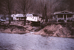 Destruction of houses.