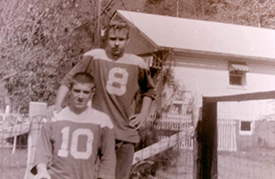 Charles Mitchell Hannah (#8) and friend Freddie Keys (#10). Courtesy Calvin Hannah