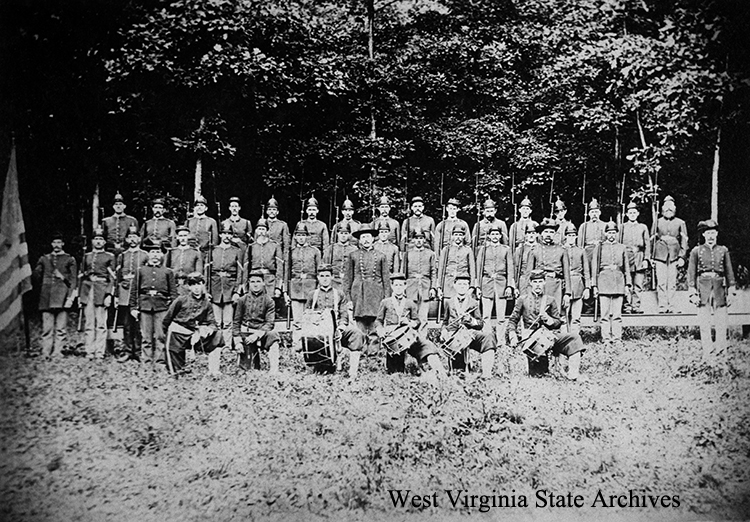 West Virginia National Guard, Marion County, 1880s. David D. Lewis Collection, West Virginia State Archives (341810)