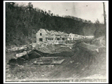Houses under construction in Wolf Pen hollow, looking northeast from substation. This picture is also found in the DeHaven Collection, Roll 1597 01.
