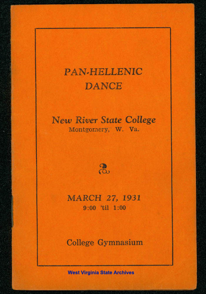 Pan-Hellenic Dance, New River State College, 1931. (Ms2016-015)