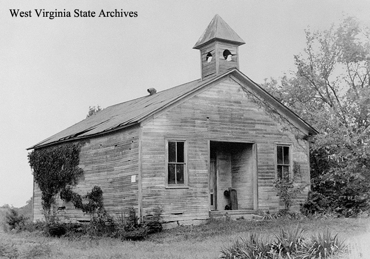 One room school Milhoan Ridge built 1910-11 by Charles T. Pilchard of Murraysville, Jackson County, n.d. Washington Lands Collection, West Virginia State Archives (170509)