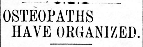 Newspaper headline for West Virginia Osteopathic Society