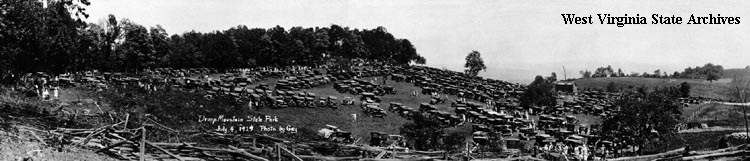Panoramic view of Droop Mountain Battlefield State Park, July 4,
1929