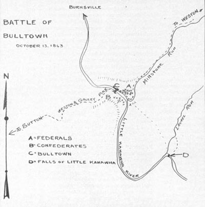 Map of the Battle of Bulltown