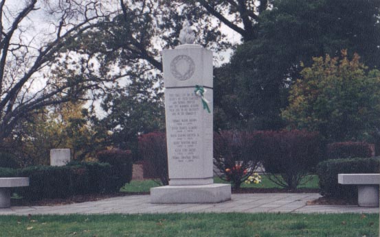Plane crash memorial at Spring Hill Cemetery,
Huntington