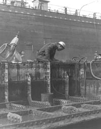 Disassembling the USS West Virginia