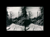 Top of Nuttall Mountain in winter with trees and snow covered road. Stereo.