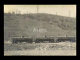 Monongahela Valley Traction Company tank cars on tracks with hillside behind. Identical to 0192 01 despite different date.