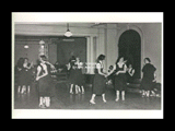 Girls dancing on roller skates at Mount de Chantal Visitation Academy in Wheeling. Note: Used in 1951 yearbook.