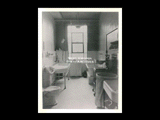 Interior view of Ohio Valley Hospital showing the baby bath in the Pediatric Division with tub, sink, and toilet.