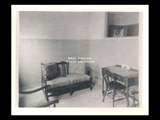 Interior view of Ohio Valley Hospital showing the nurses rest room with desk, chair, and settee.