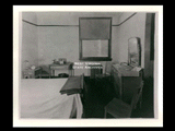 Interior view of Ohio Valley Hospital showing nurses single bedroom with bed, chairs, and other furniture.
