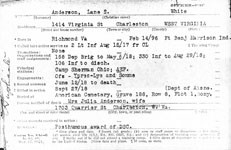 Service record of Lane Anderson