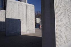 Walls of the Missing at the East Coast Memorial in New York City. American Battle Monuments Commission