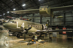 Douglas C-47D and Waco CG in the WWII Gallery of the National Museum of the United States Air Force. U. S. Air Force photo