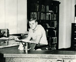 Dale Clarke Bailey as a work study student in the Tech Library