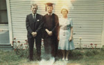 College graduate Dale Clarke Bailey with his parents