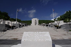 More than 28,000 Americans who gave their lives in World War II, the Korean War, and the Vietnam War are memorialized on the Courts of the Missing at the Honolulu Memorial. Courtesy American Battle Monuments Commission