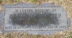 Headstone for Loyd Beckner in Mount Vernon Cemetery. Courtesy Cynthia Mullens