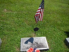 Grave marker for Pfc. James Franklin Bolyard in Aurora Cemetery. Courtesy Cynthia Mullens