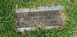 Headstone for Lt. Harold Lee Burge in Bridgeport Cemetery. Courtesy Cynthia Mullens
