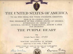 Purple Heart certificate
