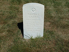 Headstone for S/Sgt. David E. Casto. Courtesy of Grafton National Cemetery