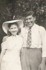 Jesse Herbert Chaffin and Zelma Harriet Price on their wedding day