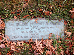Grave marker for Barton D. Core, Beverly Hills Memorial Park. Courtesy Cynthia Mullens