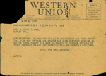 Telegram on Joseph Easter
