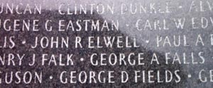 Name on Veterans Memorial