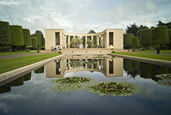 Reflecting pool at the Normandy American Cemetery. Courtesy American Battle Monuments Commission