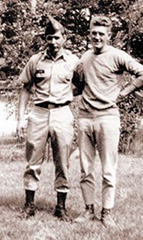 Bobby Fleck with his brother, John, prior to his deployment to Vietnam. Courtesy Tina Cain