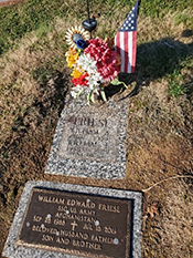 <i>Find A Grave</i> photo of William Edward Friese's gravesite. Courtesy of Brett Hickle