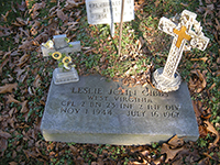 <i>Find A Grave</i> photo of Gibbs' grave marker, used with permission