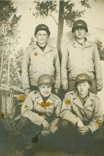 Jack Hammat with Army buddies