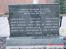 Monument at Morgantown High School. Courtesy Vietnam Veterans Memorial Fund