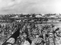 The 6th Marine Division comes ashore in Okinawa