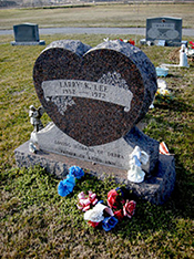 <i>Find A Grave</i> photo of Larry K. Lee's headstone in Graham Cemetery (Memorial #85702146). Used with permission