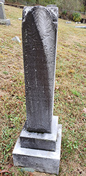 Grave marker in Pleasant Creek Methodist Church Cemetery, Barbour County. It reads: Claude C./Son of G. W. and Ida C. McDaniel/Born Jan. 20, 1896/Died in service/Sept. 5, 1918/21st Field Art./5th Div. Field Art. Courtesy Cynthia Mullens