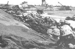 Marines landing
at Iwo Jima, 19 February 1945