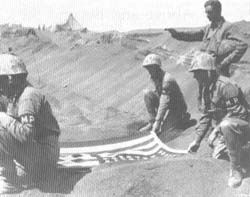 Burial of a fallen soldier at Iwo
Jima