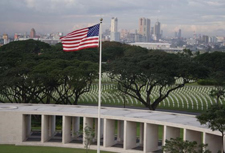 American Flag at Manila American Cemetery in the Philippines. Courtesy American Battle Monuments Commission