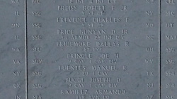 Joe H. Pringle's name on the Courts of the Missing, Honolulu Memorial