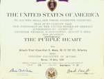Purple Heart Certificate