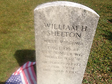 Military headstone for T/Sgt. William H. Shelton in Neil Cemetery. Find A Grave photo courtesy of Sharon Bowers Curry