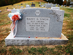 Headstone for Harry H. Simon in Mary's Chapel graveyard, Barbour County. Courtesy Cynthia Mullens