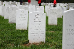 Grave marker for Billy J. Smith in Arlington National Cemetery. Courtesy of Vietnam Veterans Memorial Fund