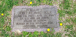 Cenotaph for John R. Sole, Bridgeport Cemetery. Courtesy Cynthia Mullens